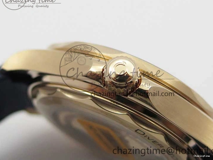 0322 2018 Seamaster Diver 300M RG Blue Ceramic VSF 1:1 Best Edition Blue Dial on Blue Rubber Strap A WeatherProof 7914